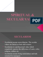 Spiritual Secular Values