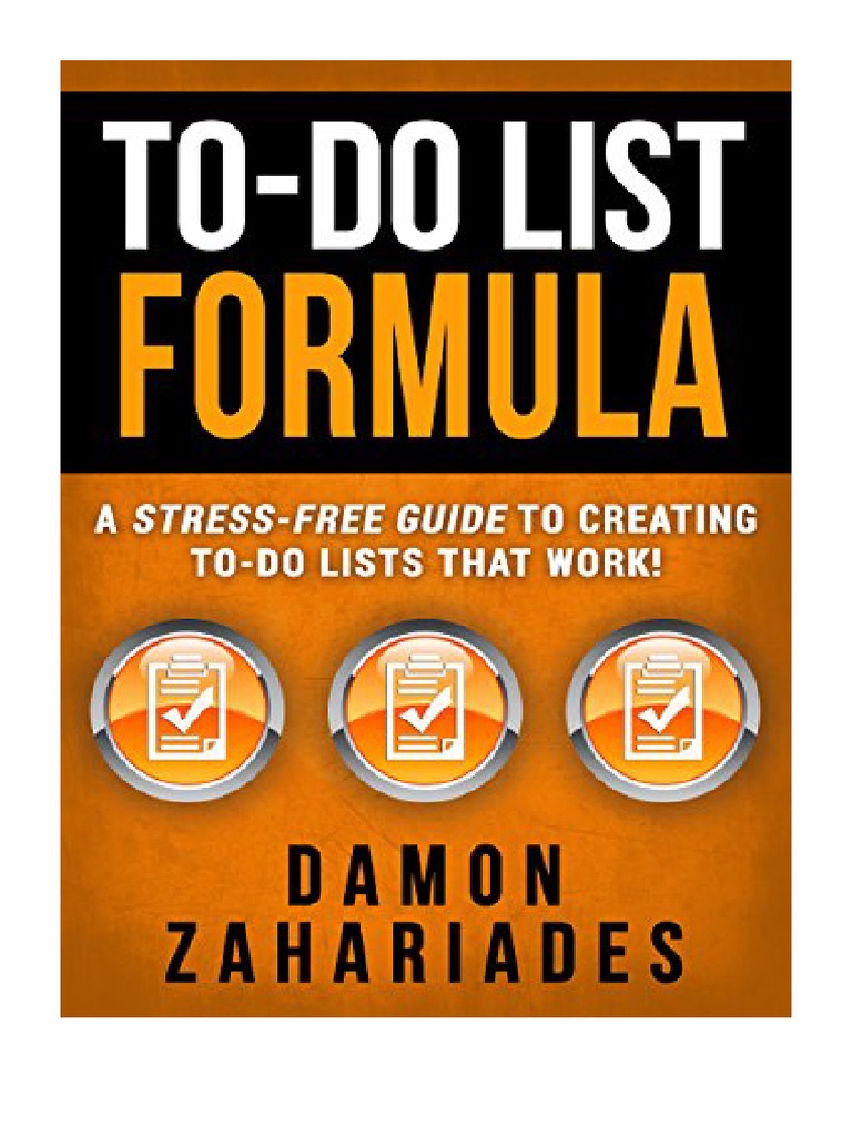 ToDo List Formula by Damon Zahariades PDF Time Management