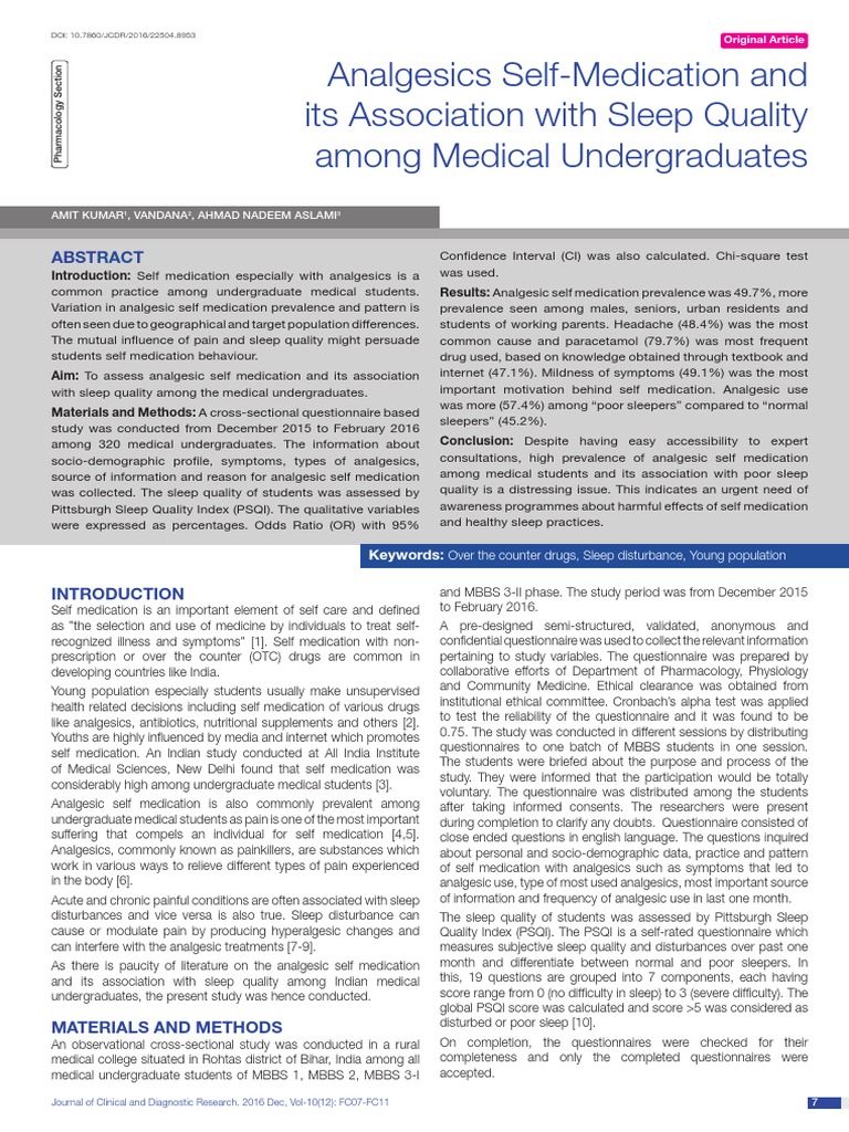 JCDR 10 FC07 PDF Analgesic Over The Counter Drug