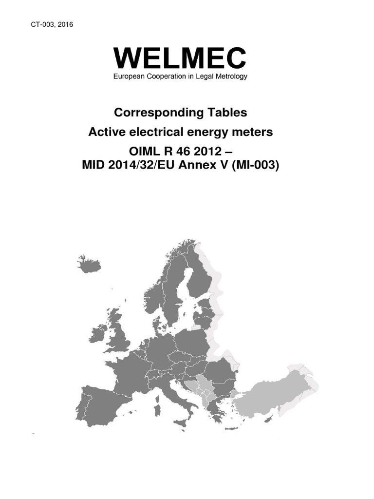 CT-003 2016 Active Electricity Meters OIML R 46 2012 - MID 2014 32 EU ...