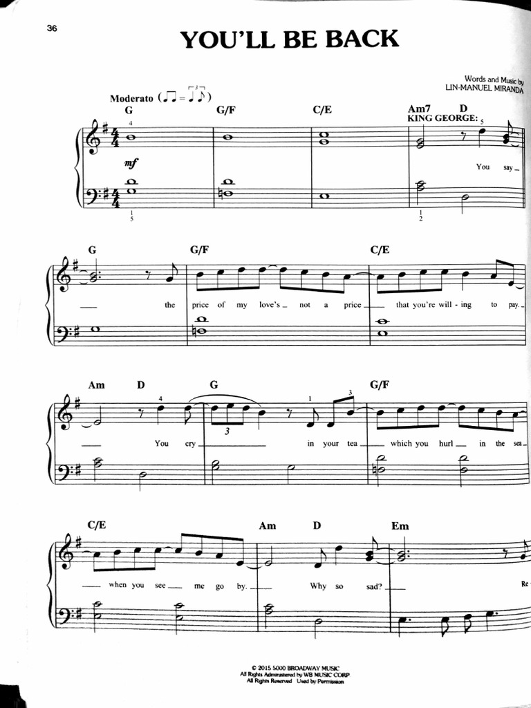 You'll Be Back | PDF