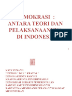 Demokrasi Antara Teori & Pelaksanaannya Di Indonesia