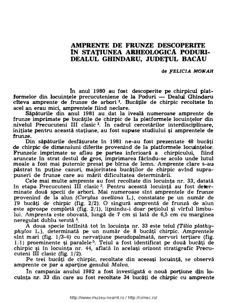 Amprente de Frunza | PDF