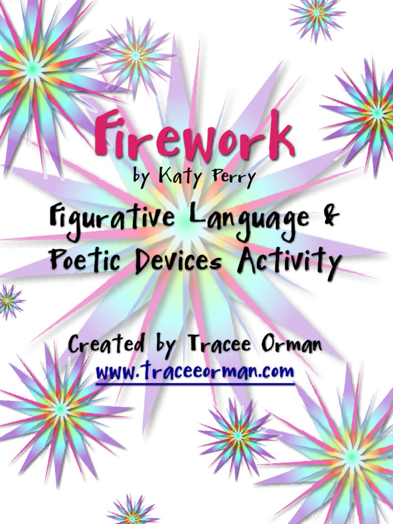 Firework by Katy Perry Song Lyrics Poetry Terms Figurative Language