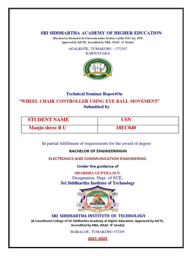 Wheel Chair Controller Using Eye Ball Movement PDF Wheelchair