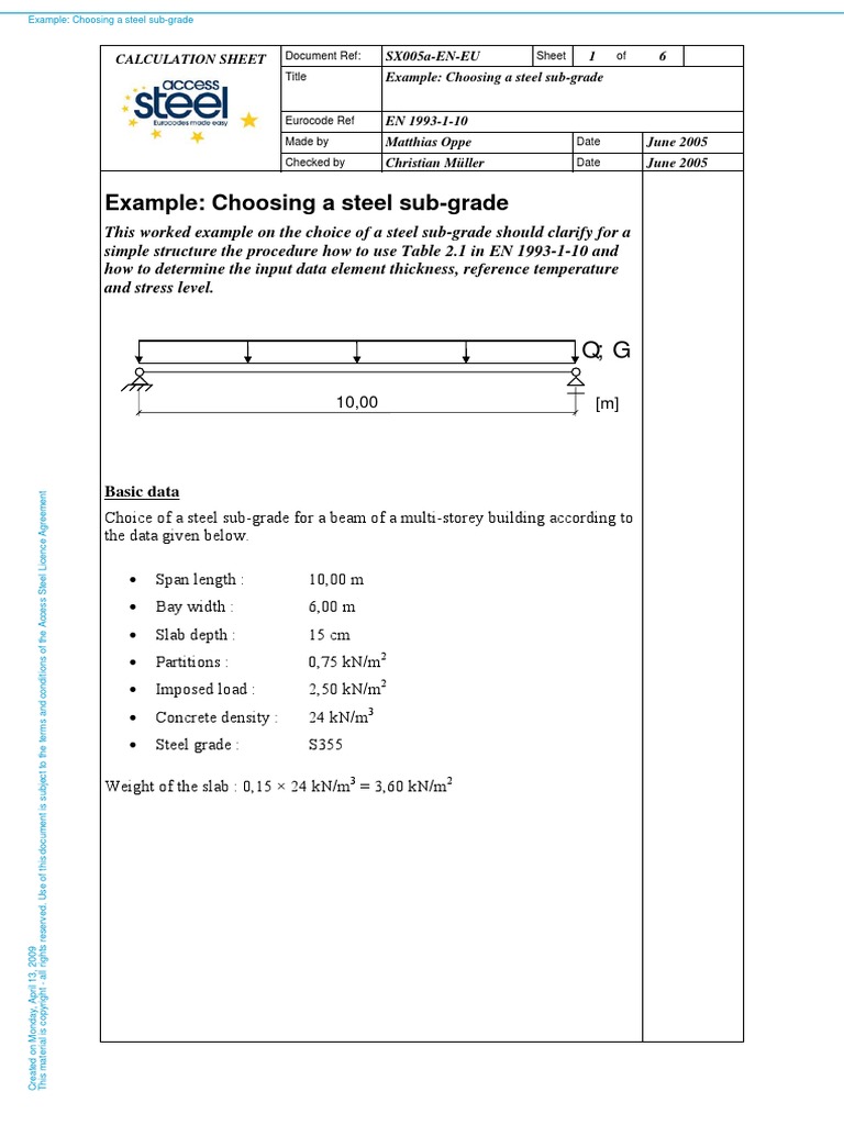 Choosing-Steel-Sub-Grade Calc | PDF | Strength Of Materials | Chemistry