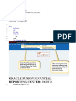 Oracle Fusion Financial Reporting Center Part 2