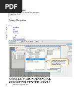 Oracle Fusion Financial Reporting Center Part 1