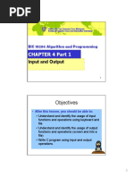 Chapter 4 Part 1: Input and Output