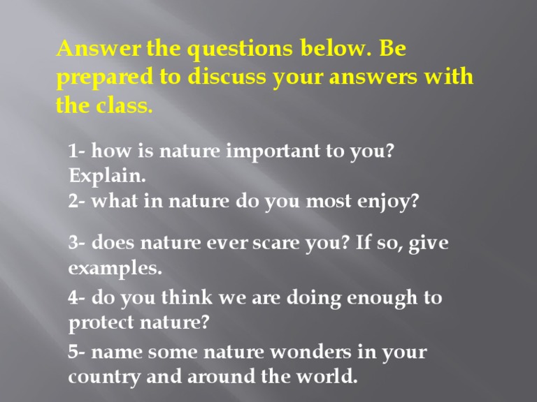 Discussing Our Connection to Nature | PDF