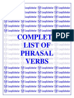 Complete List of Phrasal Verbs