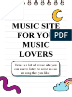 Music Site For You Music Lovers: Here Is A List of Music Site You Can Use To Listen To Some Music or Song That You Like!