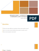 IELTS Speaking Part 3 - Type 1 - Comparing and Contrasting