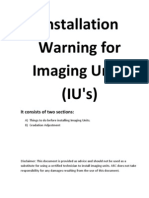 Imaging Unit IU-Installation