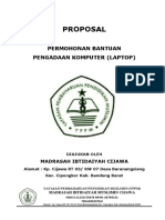 PROPOSAL PERMOHONAN LAPTOP Mi Cijawa