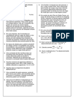 Lista de Exercícios Sobre Análise Combinatória