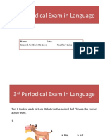 3rd Periodical Exam in Language