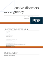 Hypertensive Disorders of Pregnancy: Mohammad Khalandar (116) Megha D