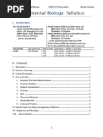 Developmental Biology: Syllabus: I. Instructors