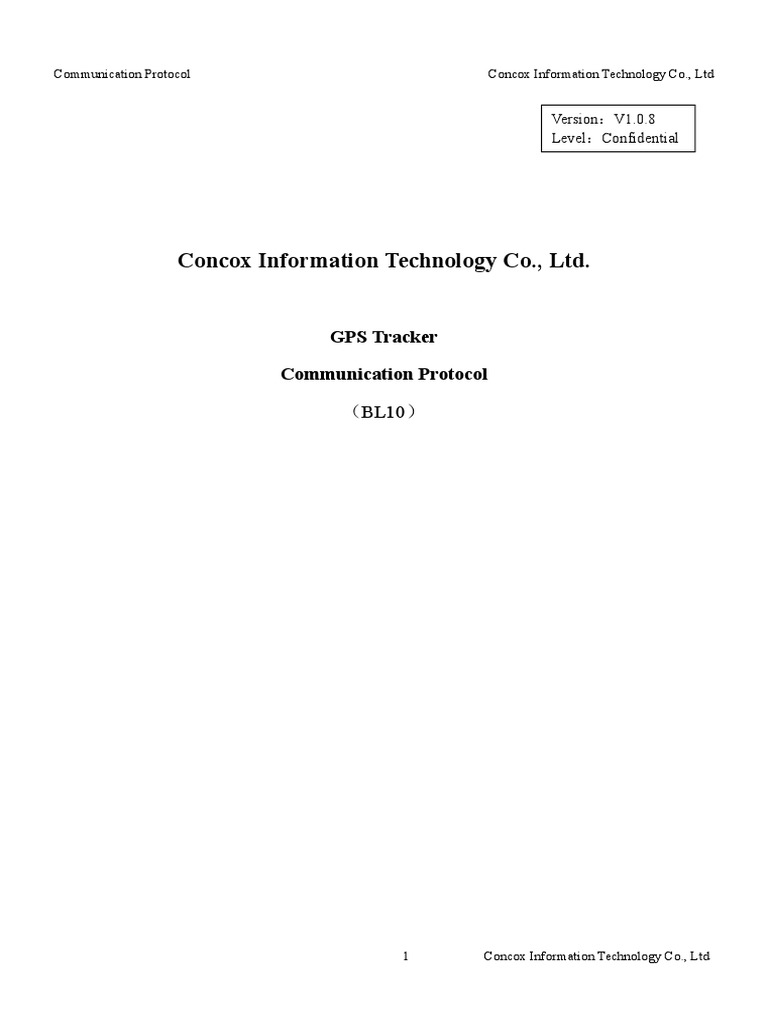 Concox GPS Tracker Protocol Overview | PDF | Network Packet | Bit