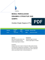 Modul 10 Dinamika Struktur Dan Gempa - Analisa Single Degree of Freedom