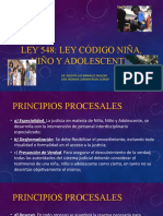 1.-Ley 548 PRINCIPIOS PROCESALES CÓDIGO NIÑO, NIÑA Y ADOLESCENTE