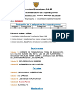 Lengua Española I. Programación y Calendarización
