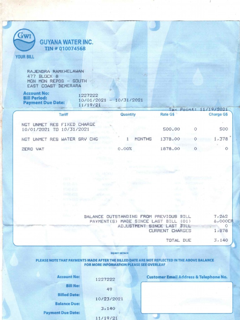 Water Bill Scan | PDF
