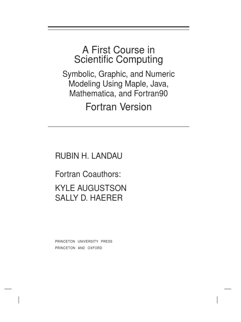 A First Course in Scientific Computing | PDF | Operating System | Shell ...