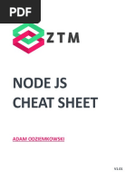 Node Js Cheat Sheet: Adam Odziemkowski