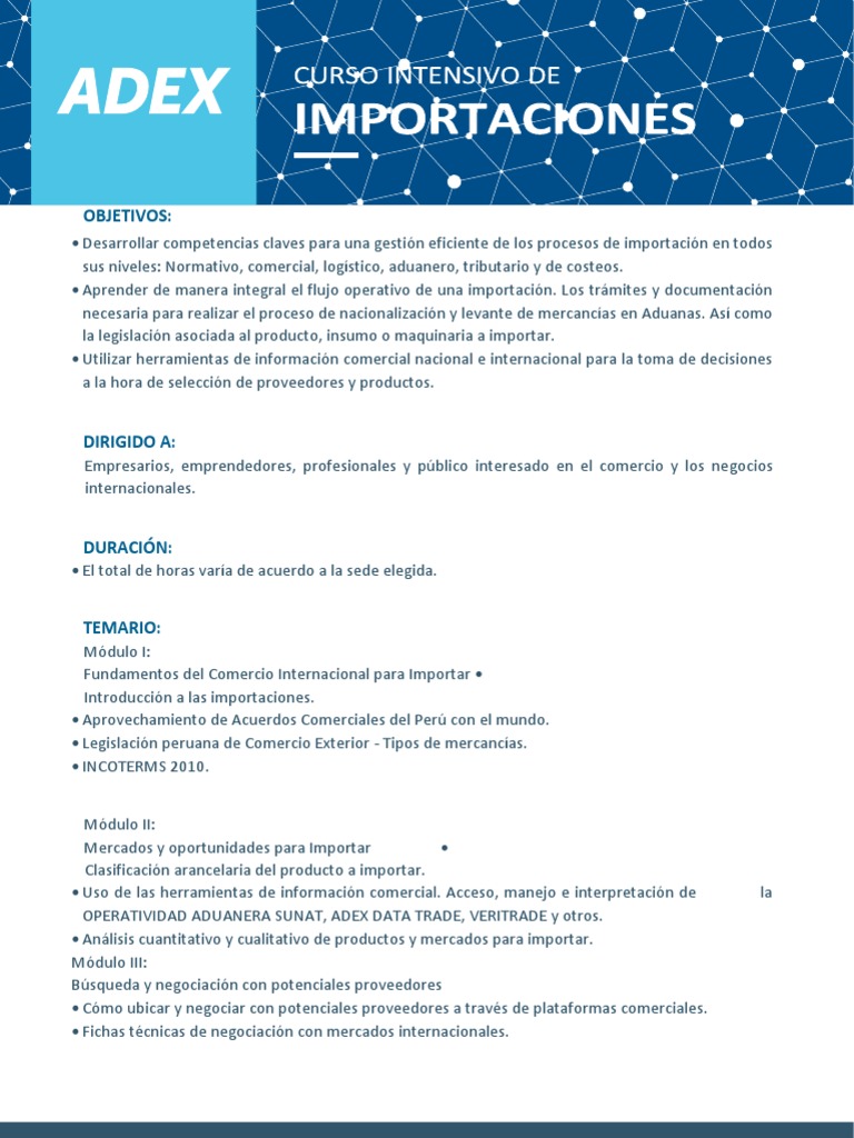 Curso Intensivo de Importaciones 2023 | PDF | El comercio internacional ...