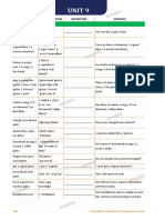 (A2+) - Glossary - Grammar and Vocabulary - Unit 9