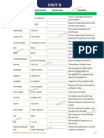 (A2+) Glossary - Grammar and Vocabulary - Unit 8