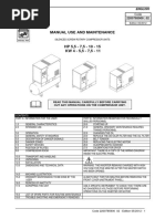 Manual Use and Maintenance: Silenced Screw Rotary Compressor Units