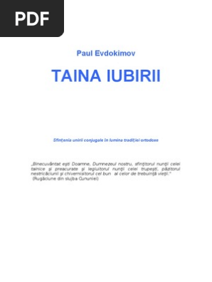 Evdokimov Taina Iubirii