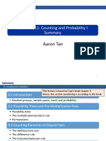 Lecture #11: Counting and Probability I: Aaron Tan