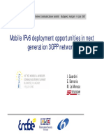 Mobile Ipv6 Deployment Opportunities in Next Generation 3Gpp Networks