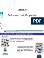 Solids and Their Properties: Chemistry For Engineers (CH011IU) - Lecture 10 - Semester 2: 2020-2021 1
