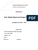 Sub: Digital Signal and Image Processing: Journal