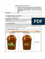 Especificaciones Tecnicas de Tachos