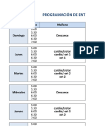 Planificacion de Entrenamiento