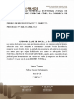 Pedido de prosseguimento de feito e levantamento de valores