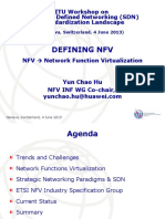 Defining NFV: ITU Workshop On Software Defined Networking (SDN) Standardization Landscape