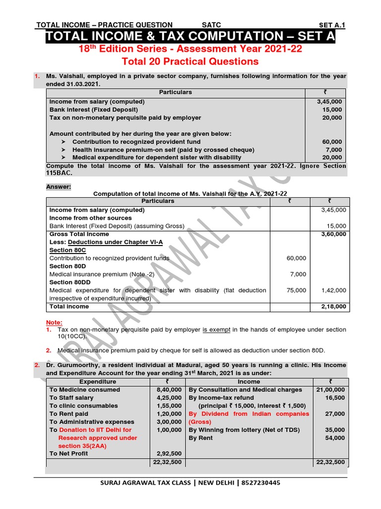 Total Questions Set A Assessment Year 20212218th Edition PDF