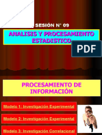 Sesion N 09 Analisis y Procesamiento Estadistico