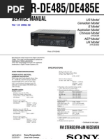 Sony STR-DE485 Service Manual