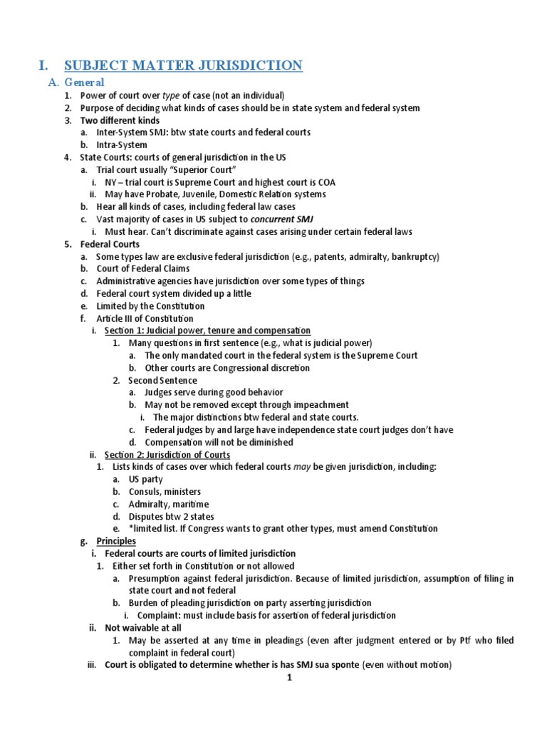 REVISED Big Outline PDF Diversity Jurisdiction Supplemental