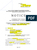 Constructive Notice of Conditional Acceptance Template