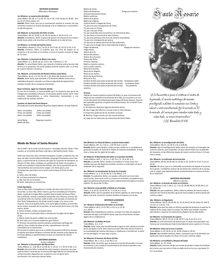 Tríptico del Santo Rosario | PDF | María, madre de Jesús | Pecado