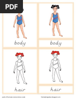 Parts of The Body Nomenclature Cards